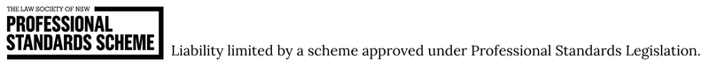 The Law Society of NSW Professional Standards Scheme. Liability limited by a scheme approved under Professional Standards Legislation.